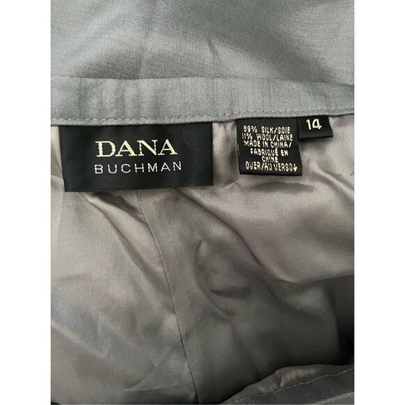 Dana Buchman Smoked Pearl Silk‎ Wool Dress Pants Size 14 - Picture 2 of 6